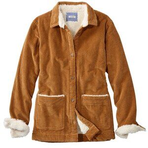L.L. Bean Tan Teddy Jacket with Cream Lining